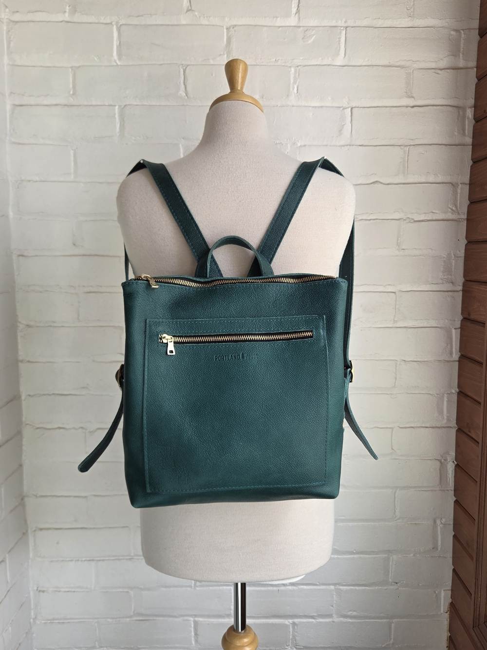 Portland Leather Goods Classic Backpack Tote Green